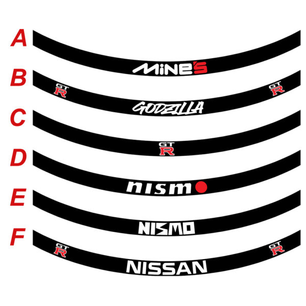 Nissan GTR R35 2008 fascia parasole adesiva personalizzata, Mine, Mines, Godzilla, Nismo