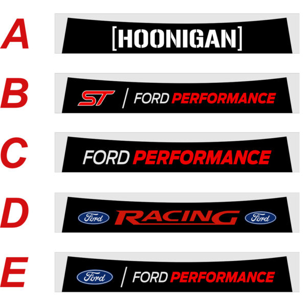 Ford Fiesta 2002 2008 fascia parasole adesiva personalizzata, Hoonigan, ST, Ford Performance, Ford Racing