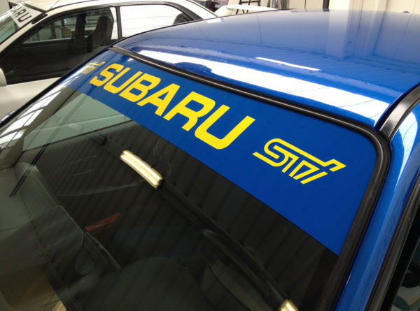 Subaru Impreza fascia parasole adesiva personalizzata SUBARU STI