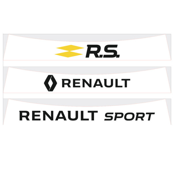 Renault Megane 4 RS 2015 fascia parasole adesiva personalizzata, RS, Renault Sport