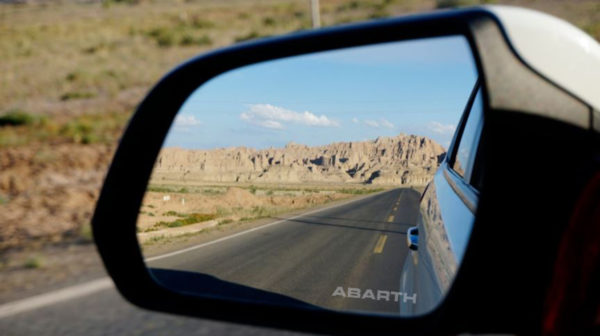 Fiat Abarth adesivi sabbiati specchietti retrovisori logo ABARTH