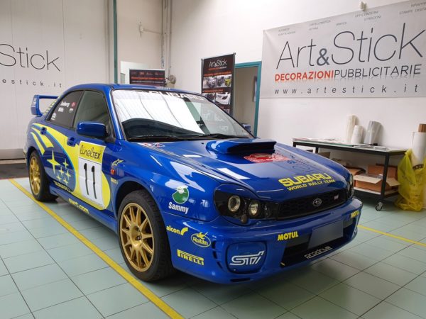 Subaru Impreza STI kit adesivi replica livrea WRC 2002, Rally Montecarlo Solberg, Mills