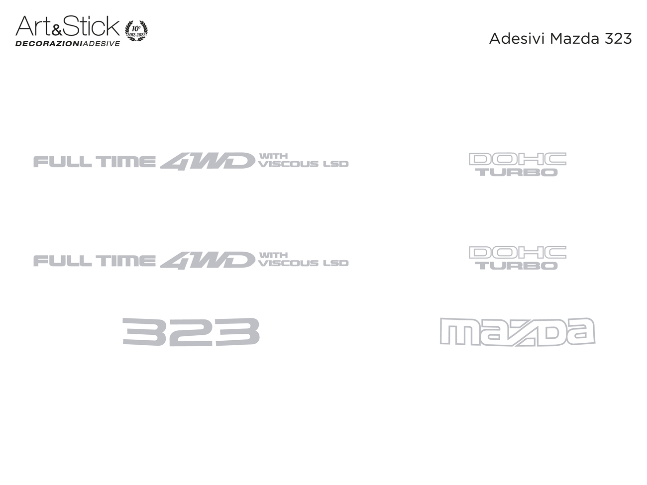 Mazda 323 (1990-1992) replica kit adesivi