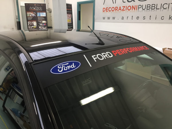 Ford Fiesta fascia parasole adesiva personalizzata Ford Performance