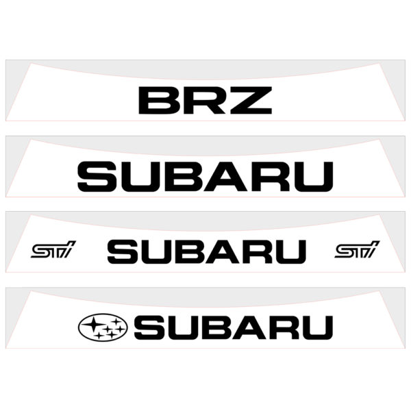 Subaru BRZ 2012 fascia parasole adesiva personalizzata, STI