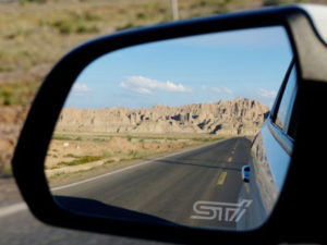 Subaru adesivi sabbiati specchietti retrovisori logo STI
