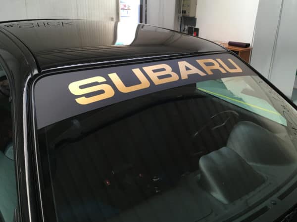 Subaru Impreza WRX STI fascia parasole adesiva personalizzata